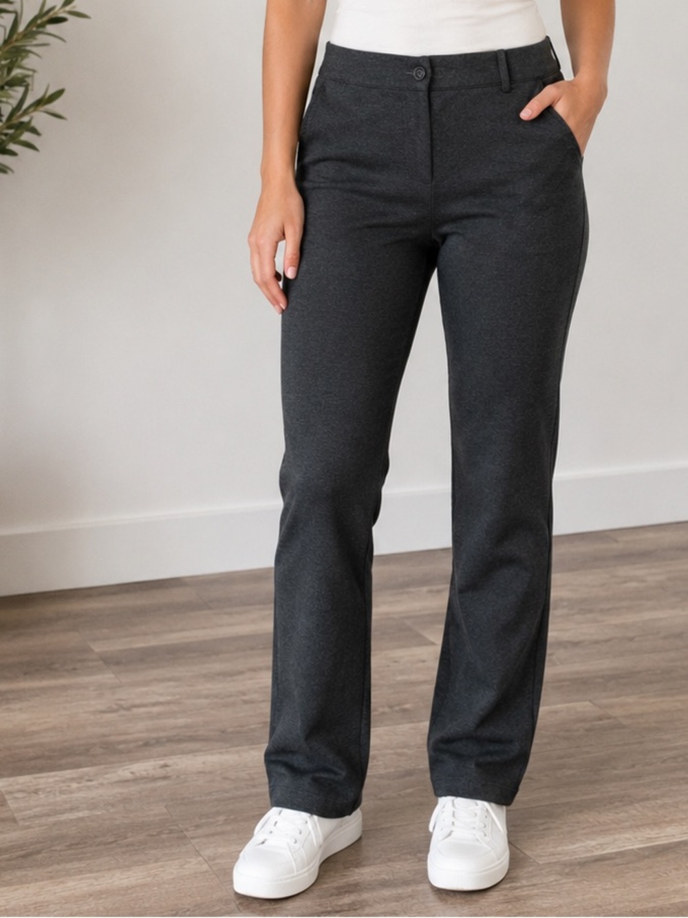 Betabrand Gray Yoga Pants - Large